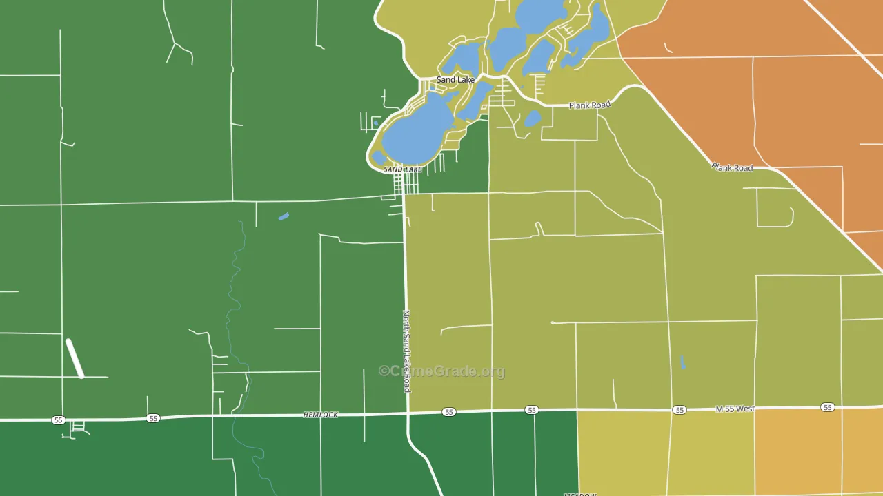 National City, MI Map of Assault Rates