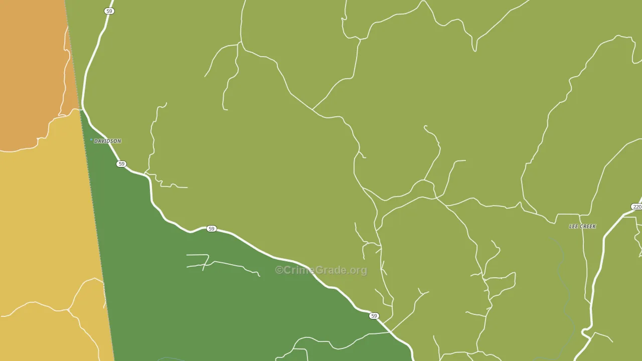 Natural Dam, AR Map of Assault Rates