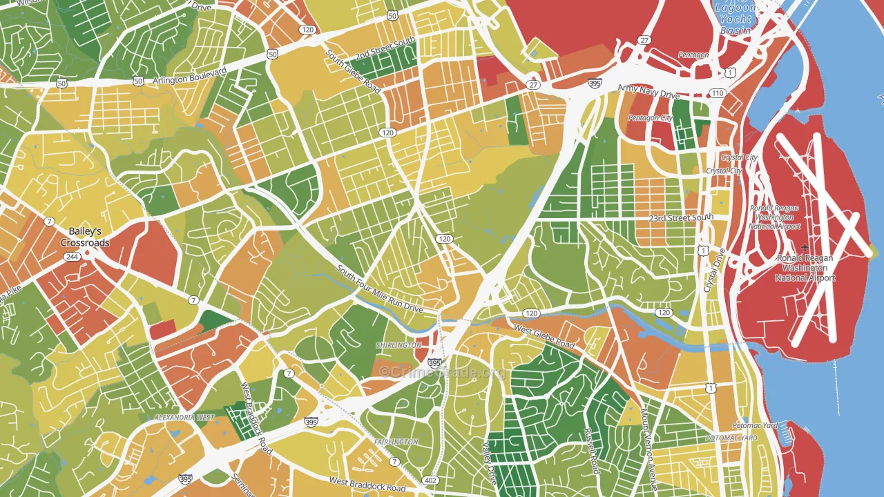 Nauck, Arlington, VA Map of Assault Rates