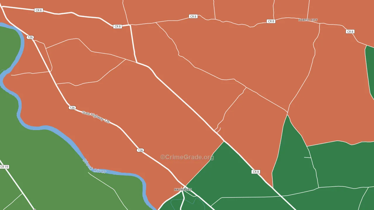 Naumburg, NY Map of Assault Rates