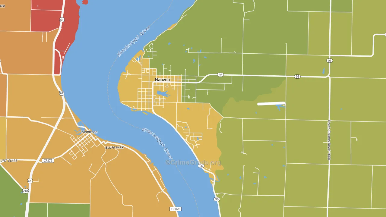 Nauvoo, IL Map of Assault Rates