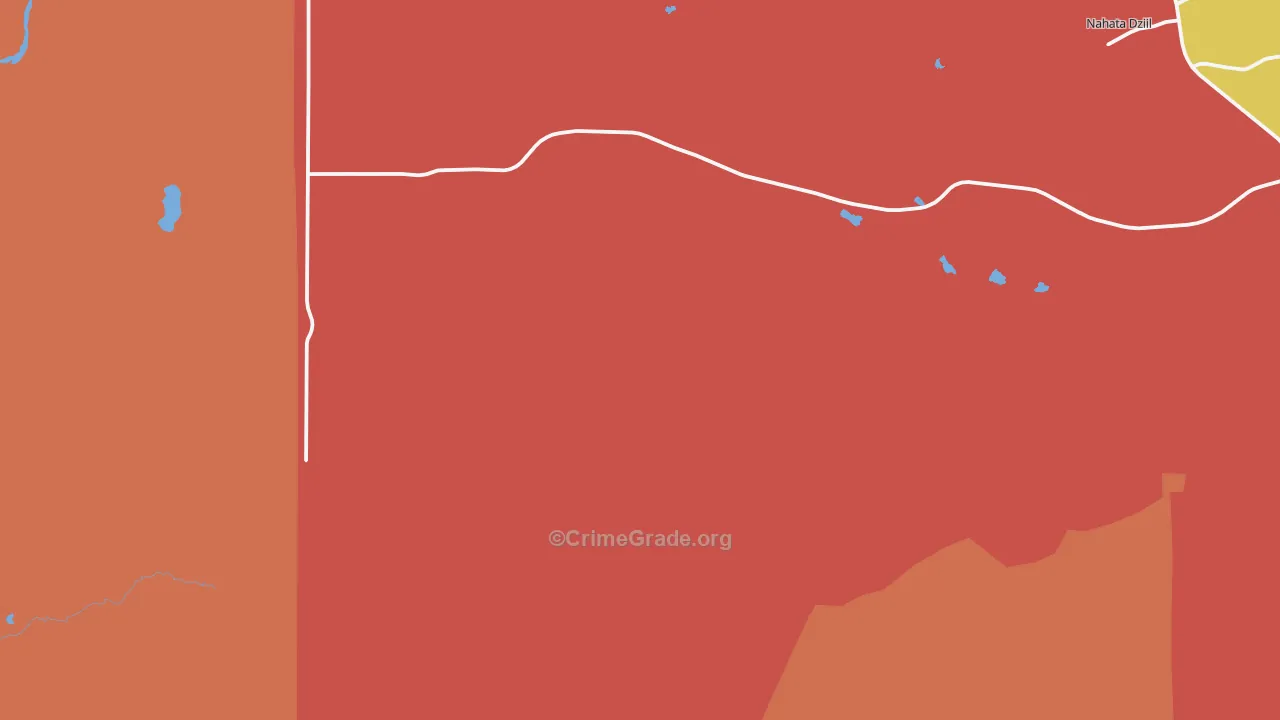 Navajo, AZ Map of Assault Rates