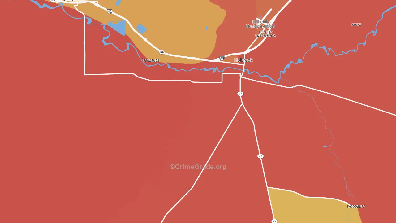 Navajo County, AZ Map of Assault Rates