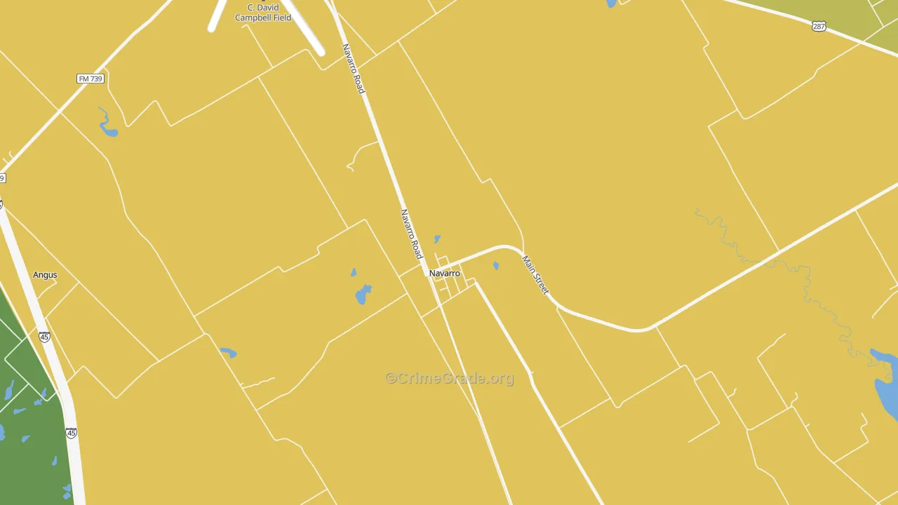Navarro, TX Map of Assault Rates