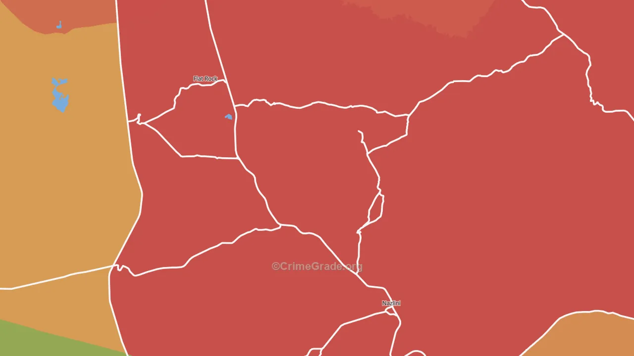 Nazlini, AZ Map of Assault Rates