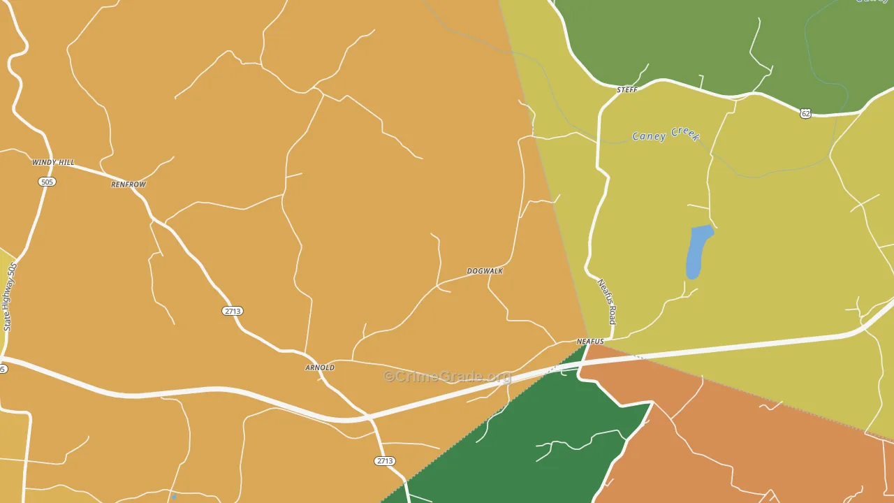 Neafus, KY Map of Assault Rates