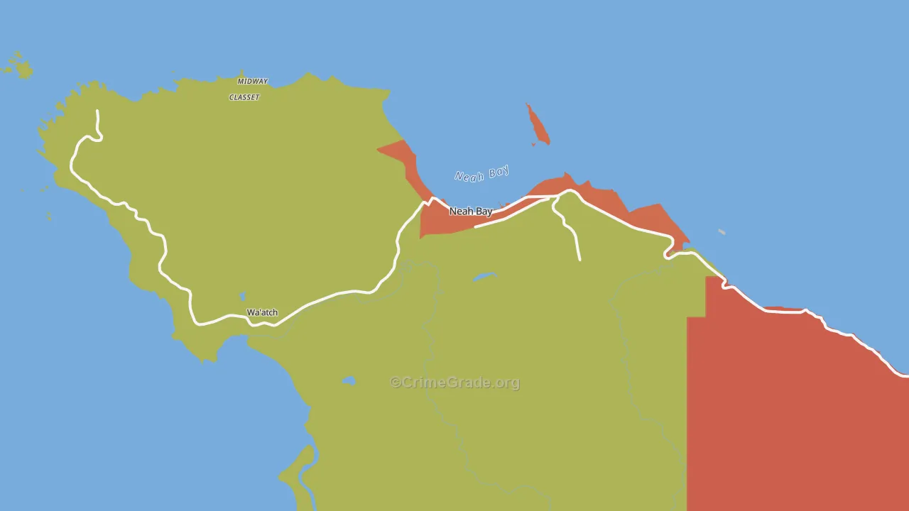 Neah Bay, WA Map of Assault Rates