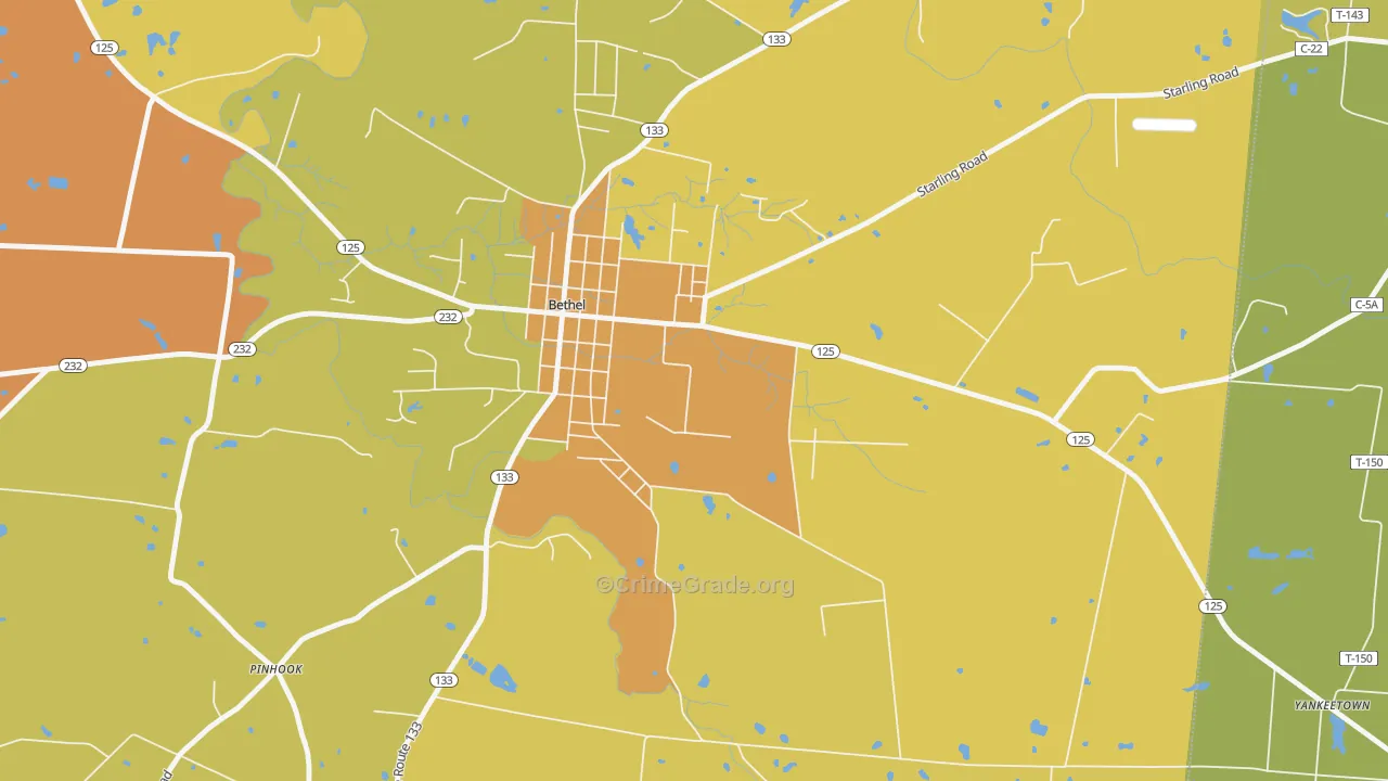 Neals Corner, OH Map of Assault Rates