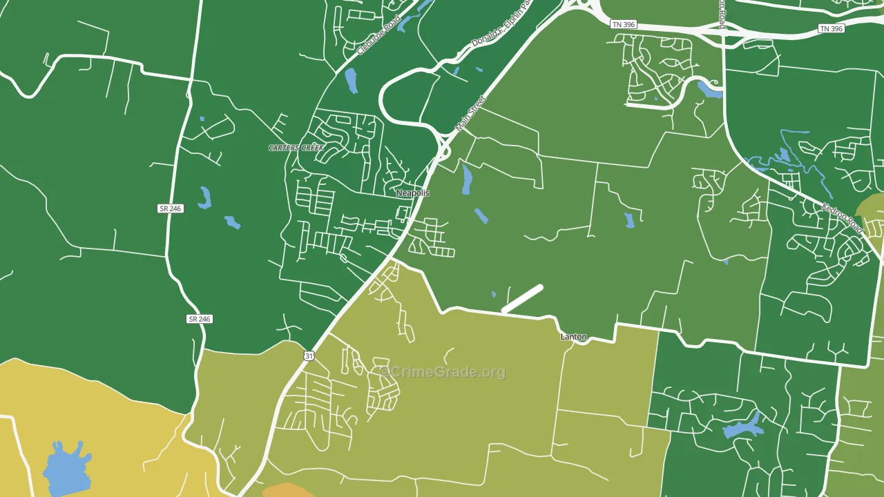 Neapolis, TN Map of Assault Rates