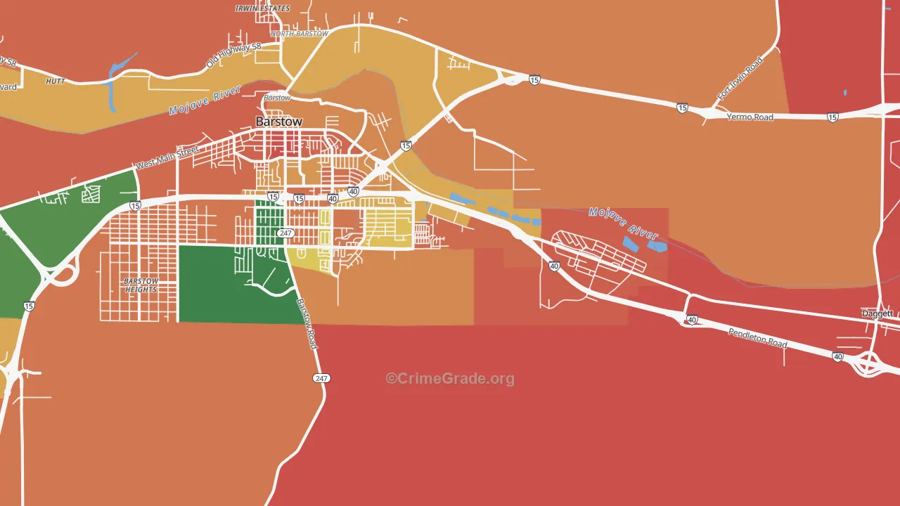 Nebo Center, CA Map of Assault Rates