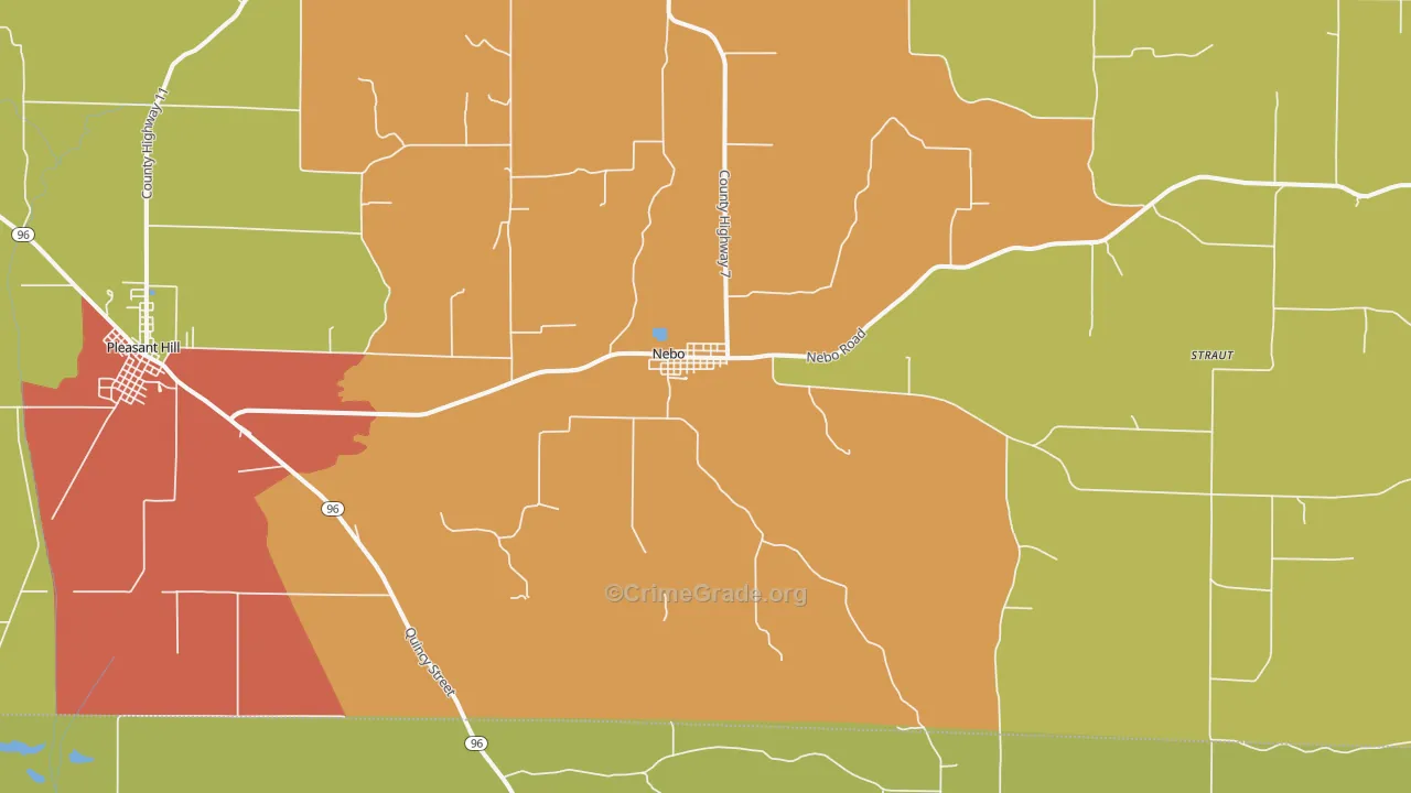 Nebo, IL Map of Assault Rates