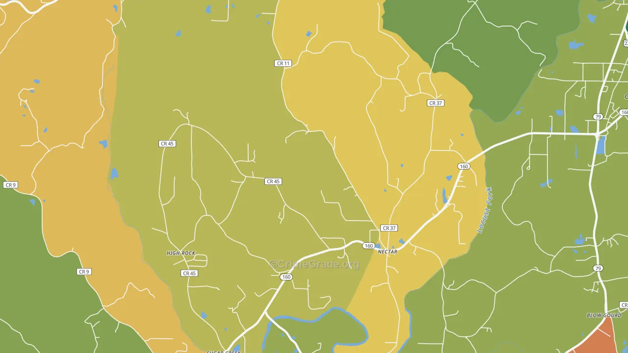 Nectar, AL Map of Assault Rates