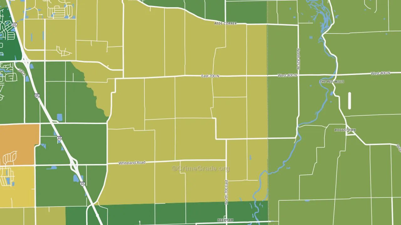 Needham, IN Map of Assault Rates