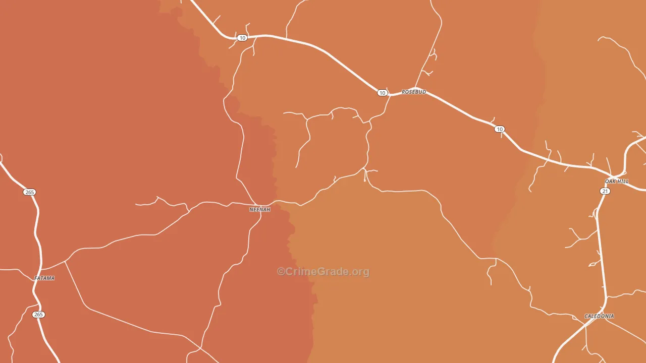 Neenah, AL Map of Assault Rates