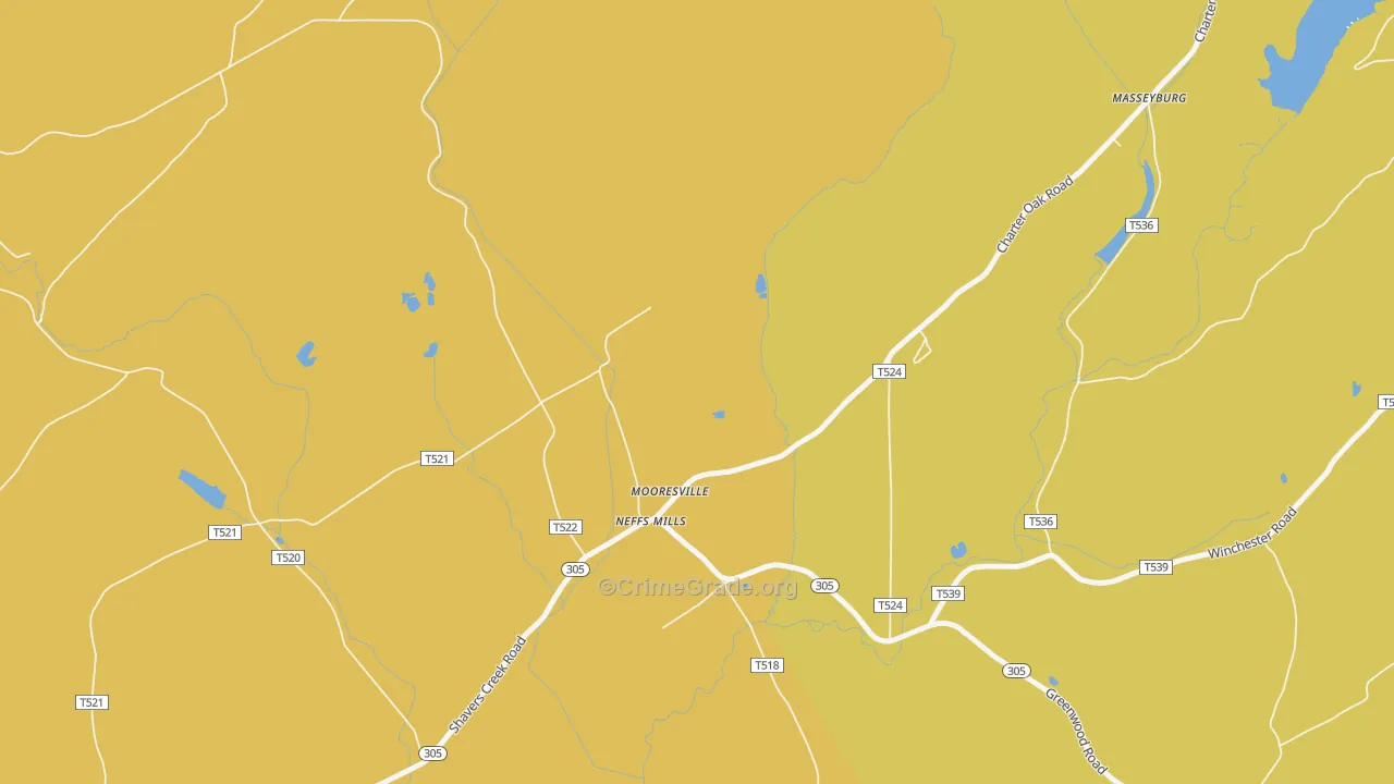 Neffs Mills, PA Map of Assault Rates