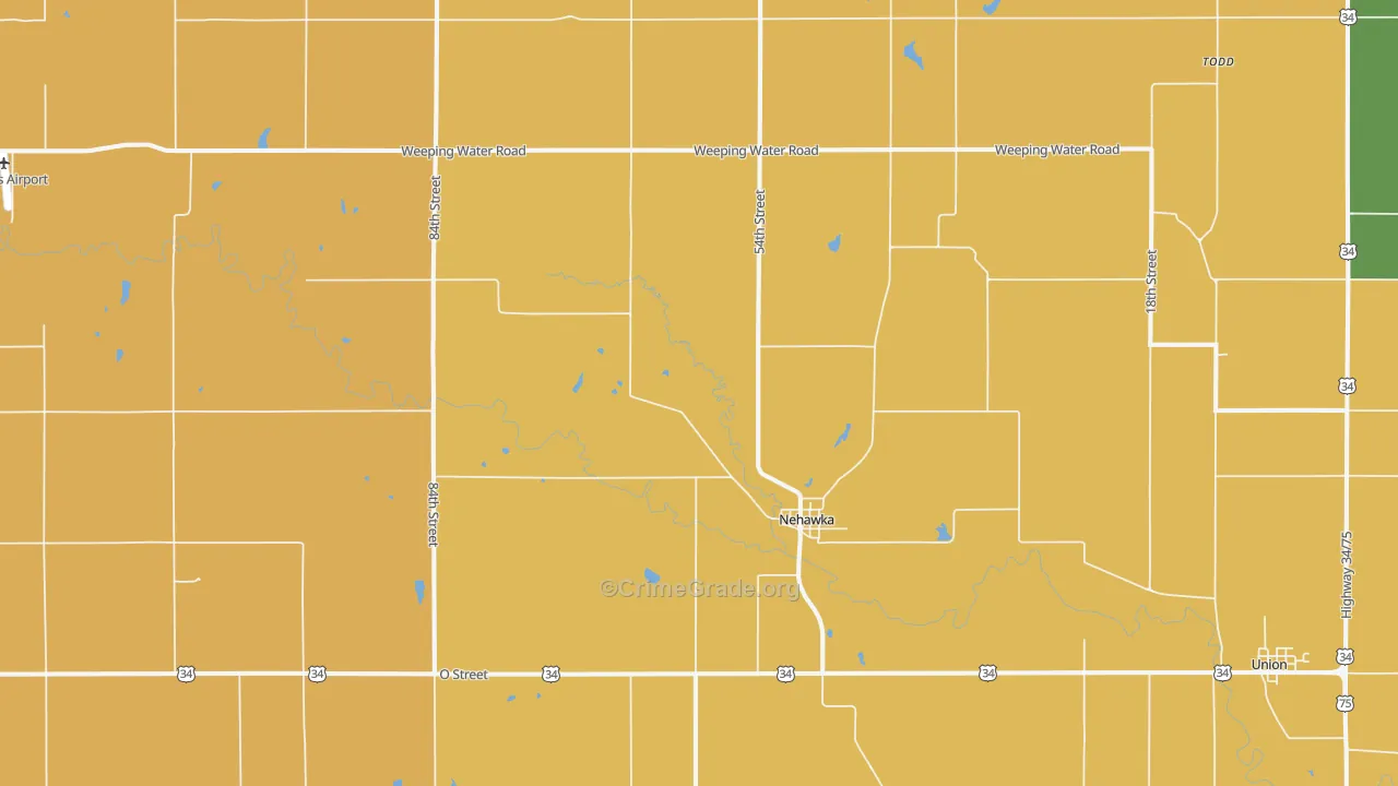 Nehawka, NE Map of Assault Rates