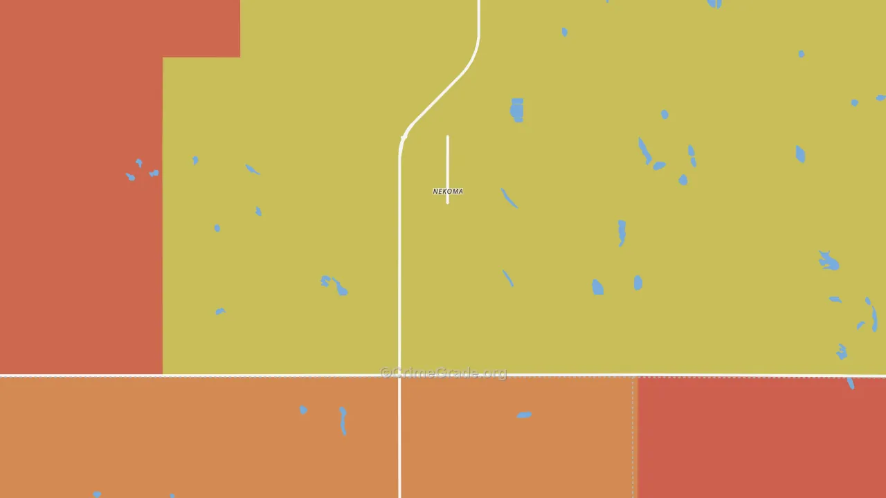 Nekoma, ND Map of Assault Rates
