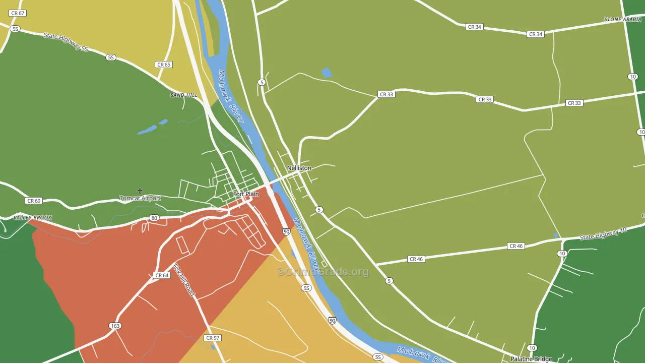 Nelliston, NY Map of Assault Rates