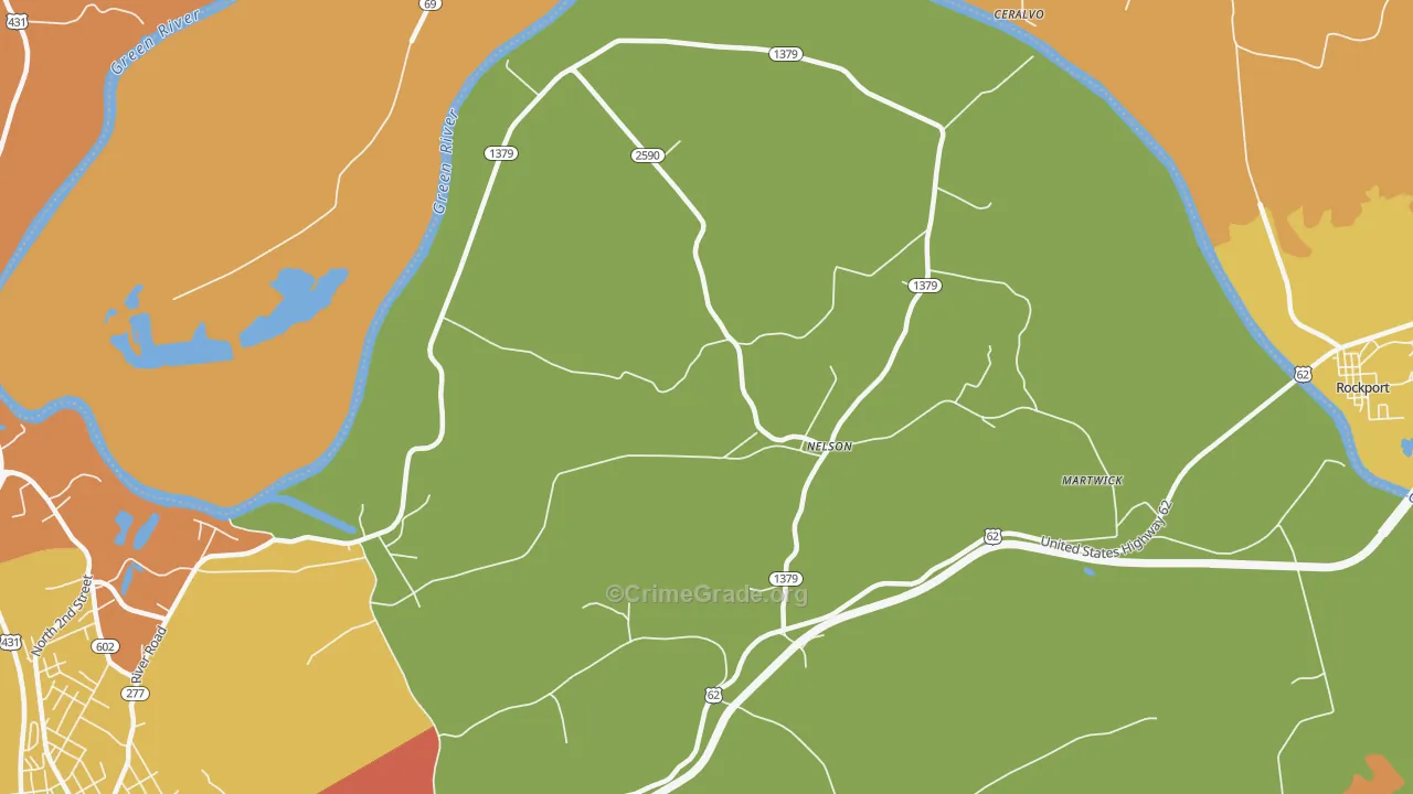 Nelson, KY Map of Assault Rates
