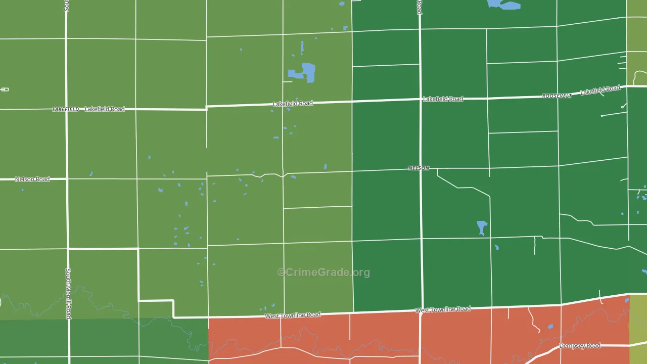 Nelson, MI Map of Assault Rates
