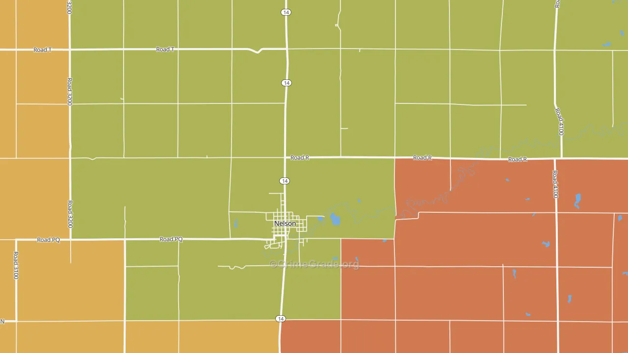Nelson, NE Map of Assault Rates