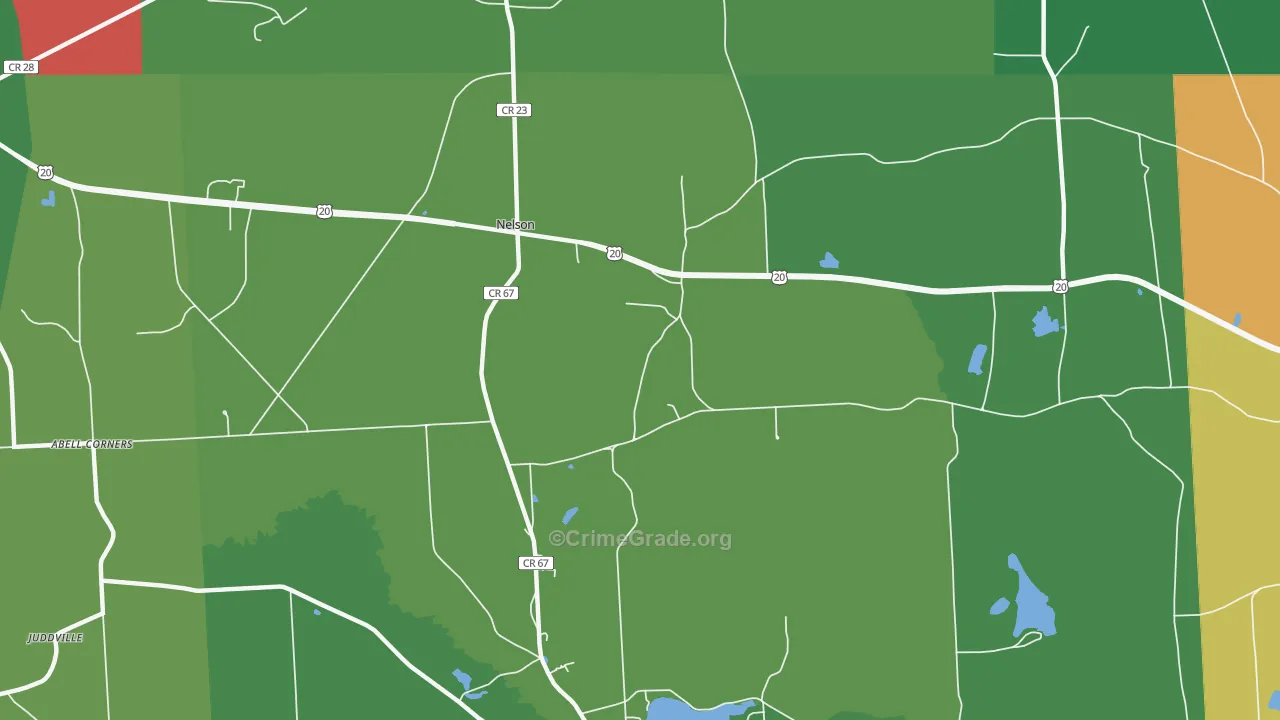 Nelson, NY Map of Assault Rates