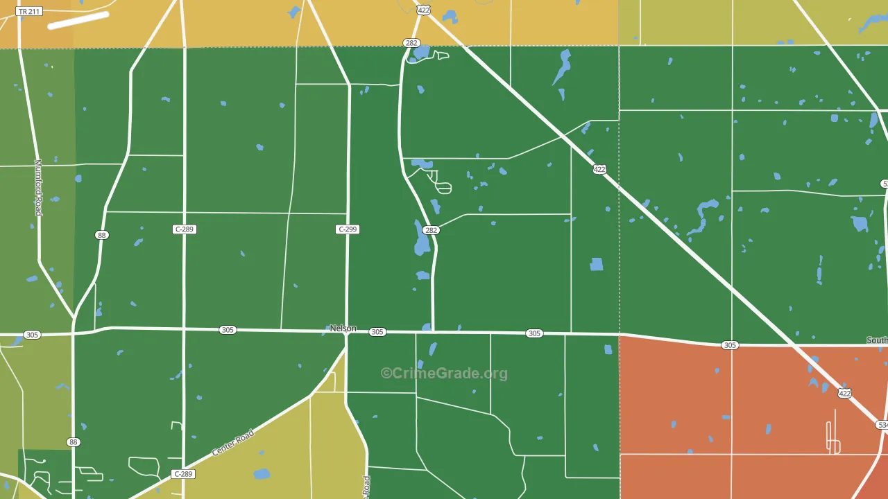 Nelson, OH Map of Assault Rates