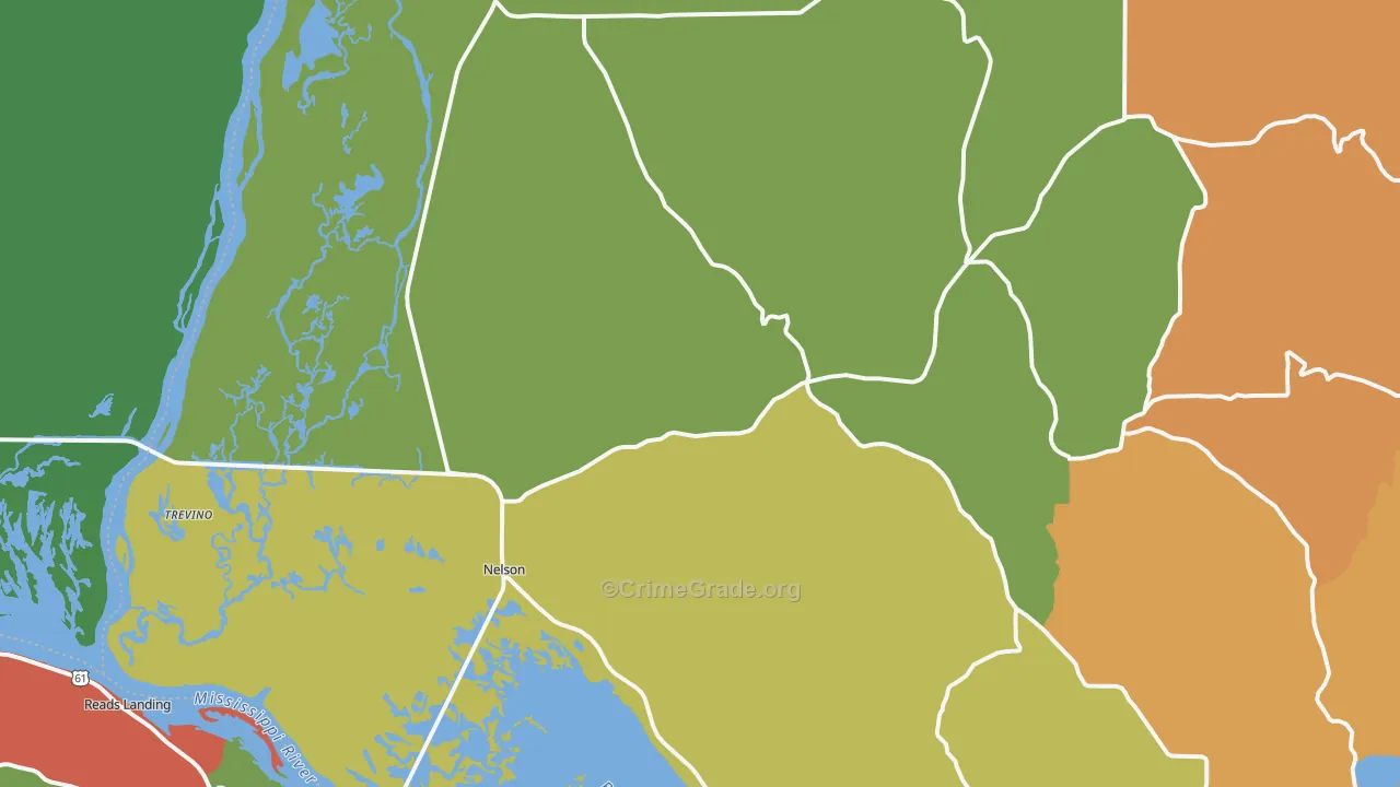 Nelson, WI Map of Assault Rates