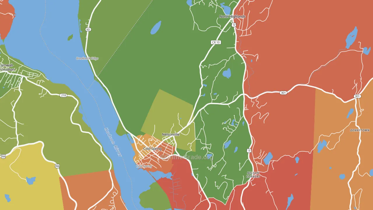 Nelsonville, NY Map of Assault Rates