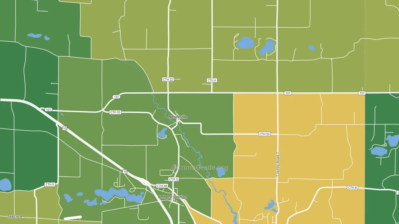 Nelsonville, WI Map of Assault Rates