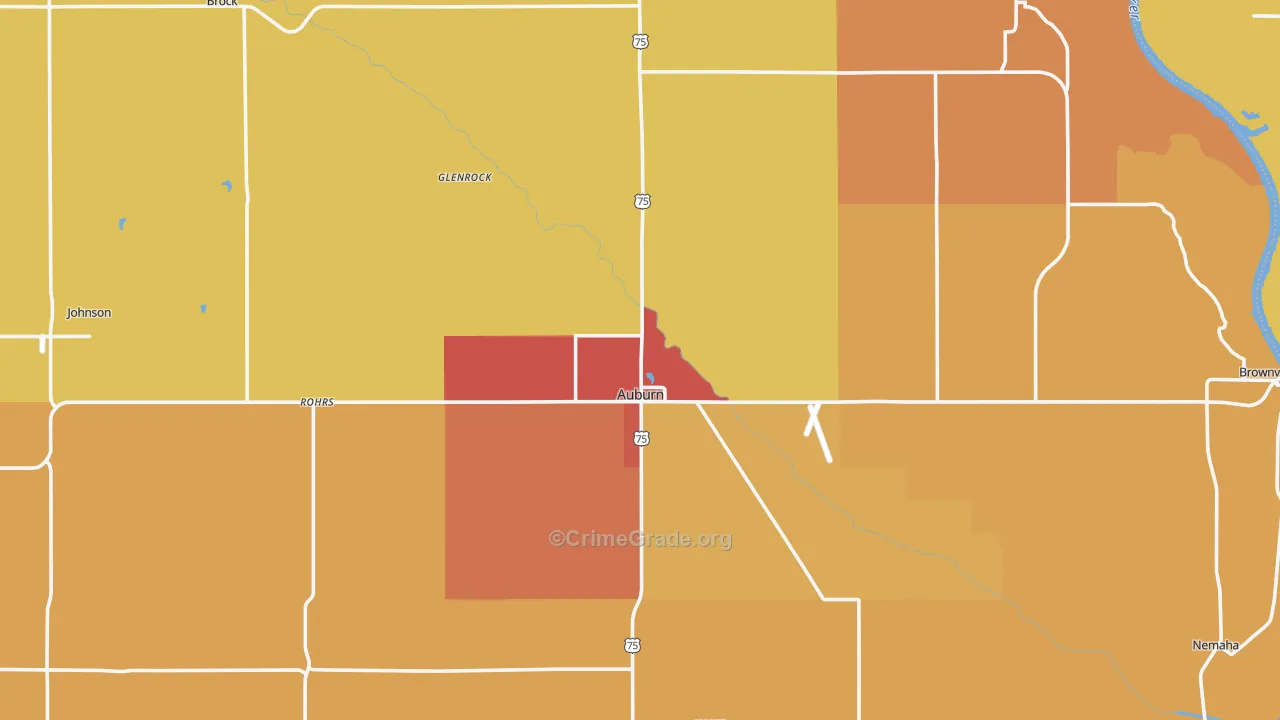 Nemaha County, NE Map of Assault Rates
