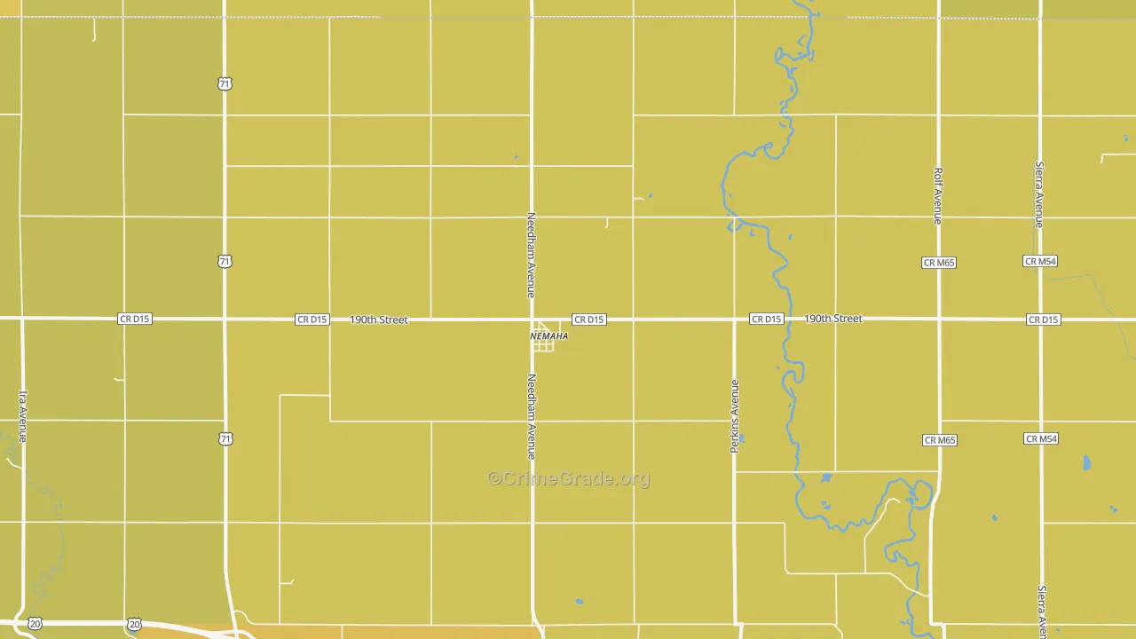 Nemaha, IA Map of Assault Rates