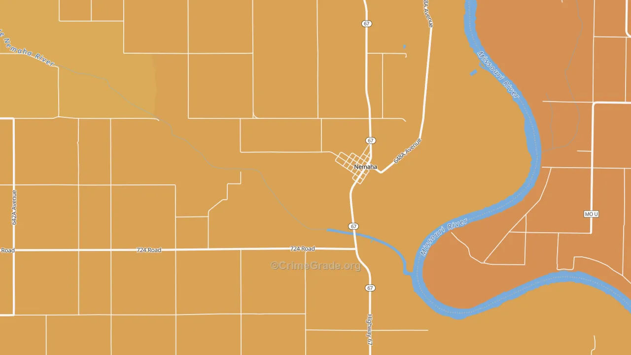 Nemaha, NE Map of Assault Rates