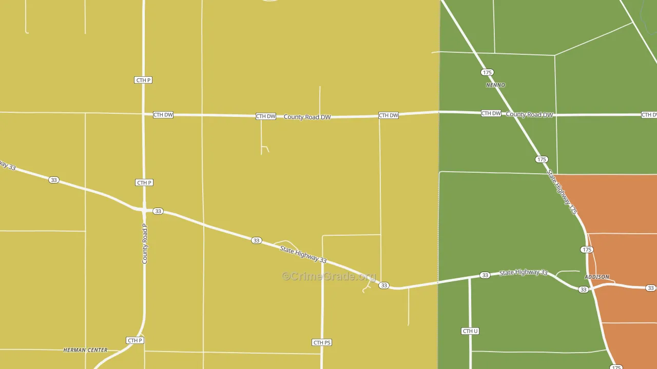 Nenno, WI Map of Assault Rates