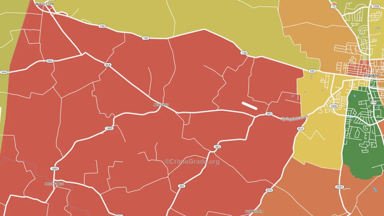 Neosheo, KY Map of Assault Rates