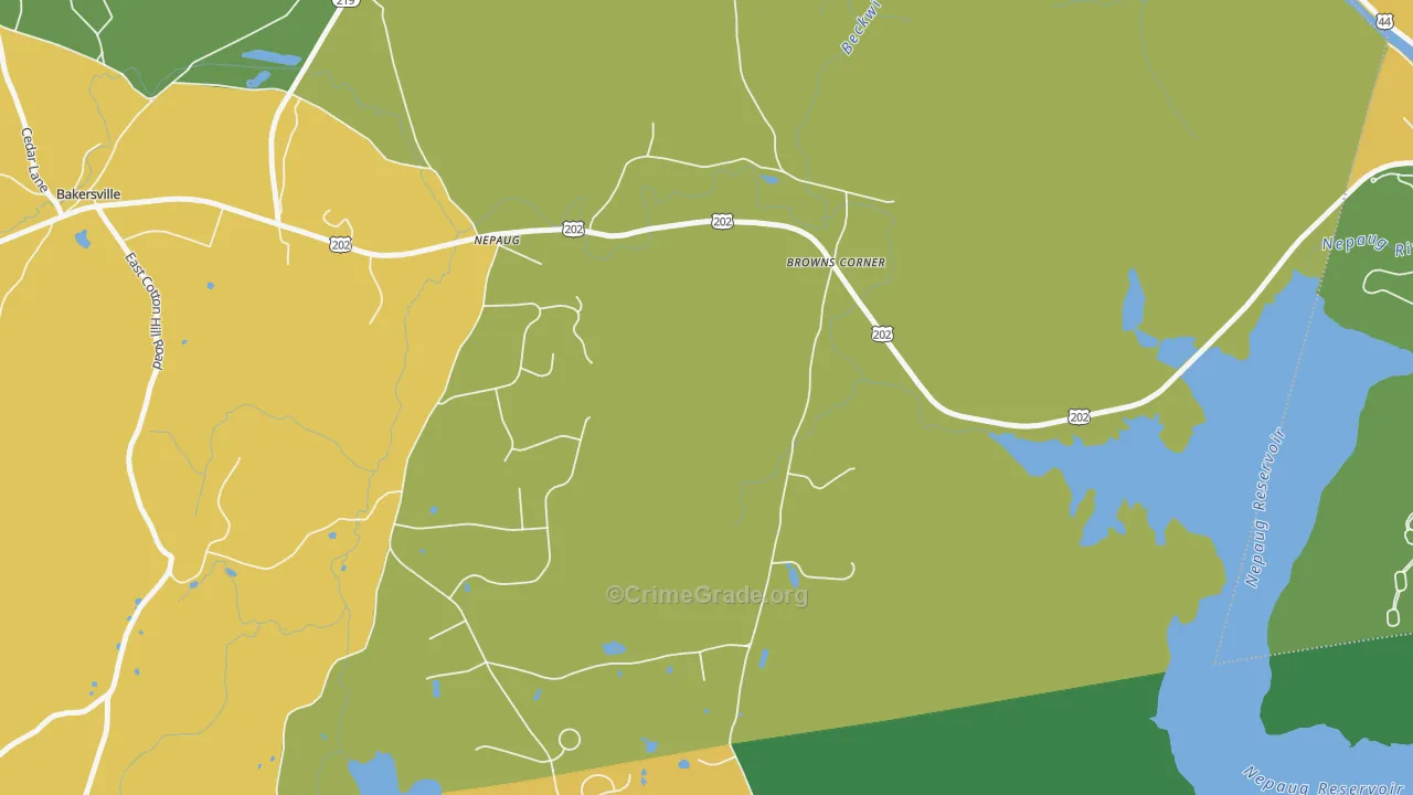 Nepaug, CT Map of Assault Rates