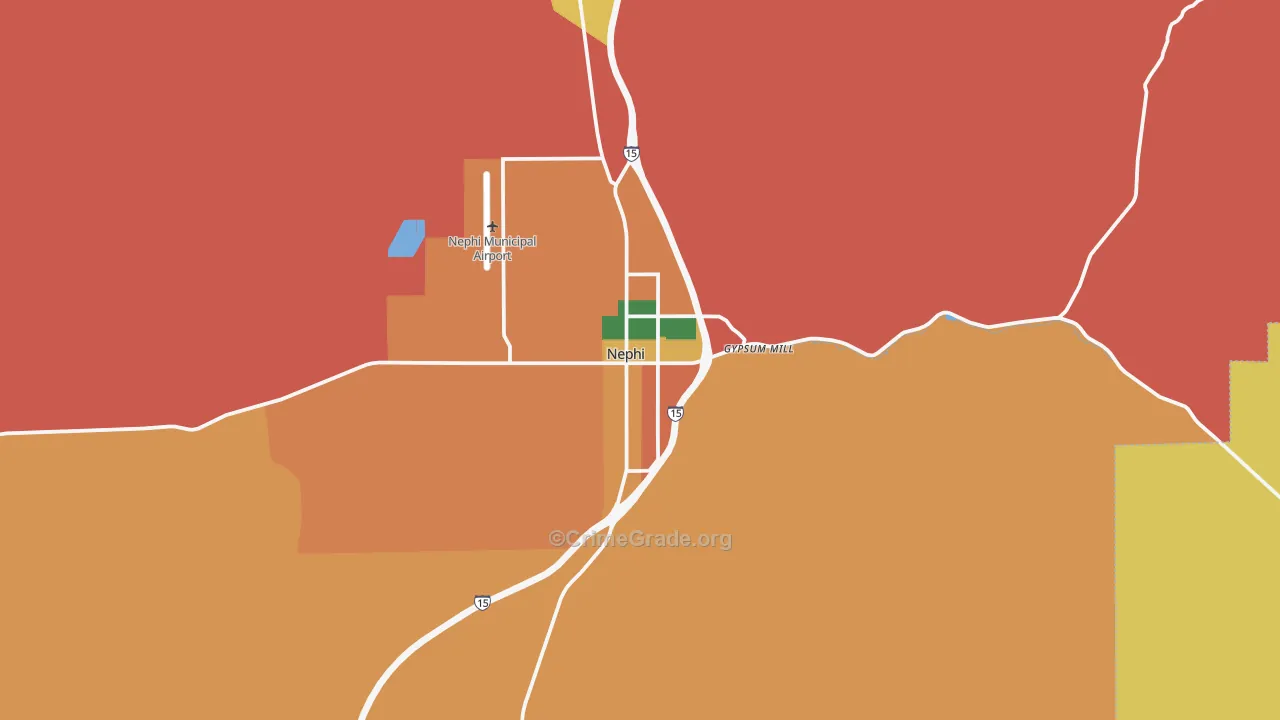 Nephi, UT Map of Assault Rates