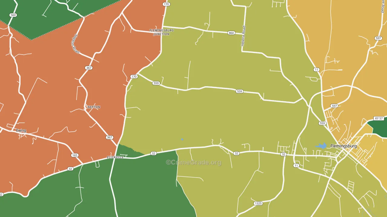 Nepton, KY Map of Assault Rates