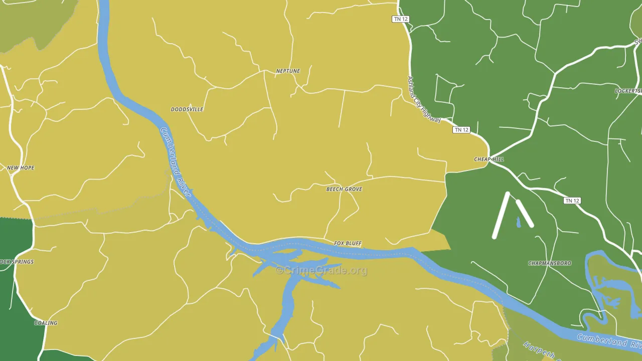 Neptune, TN Map of Assault Rates