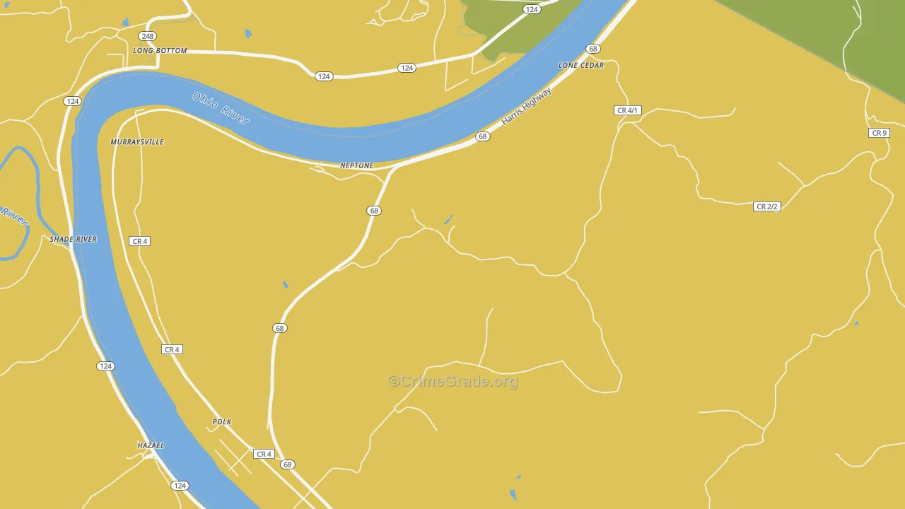 Neptune, WV Map of Assault Rates