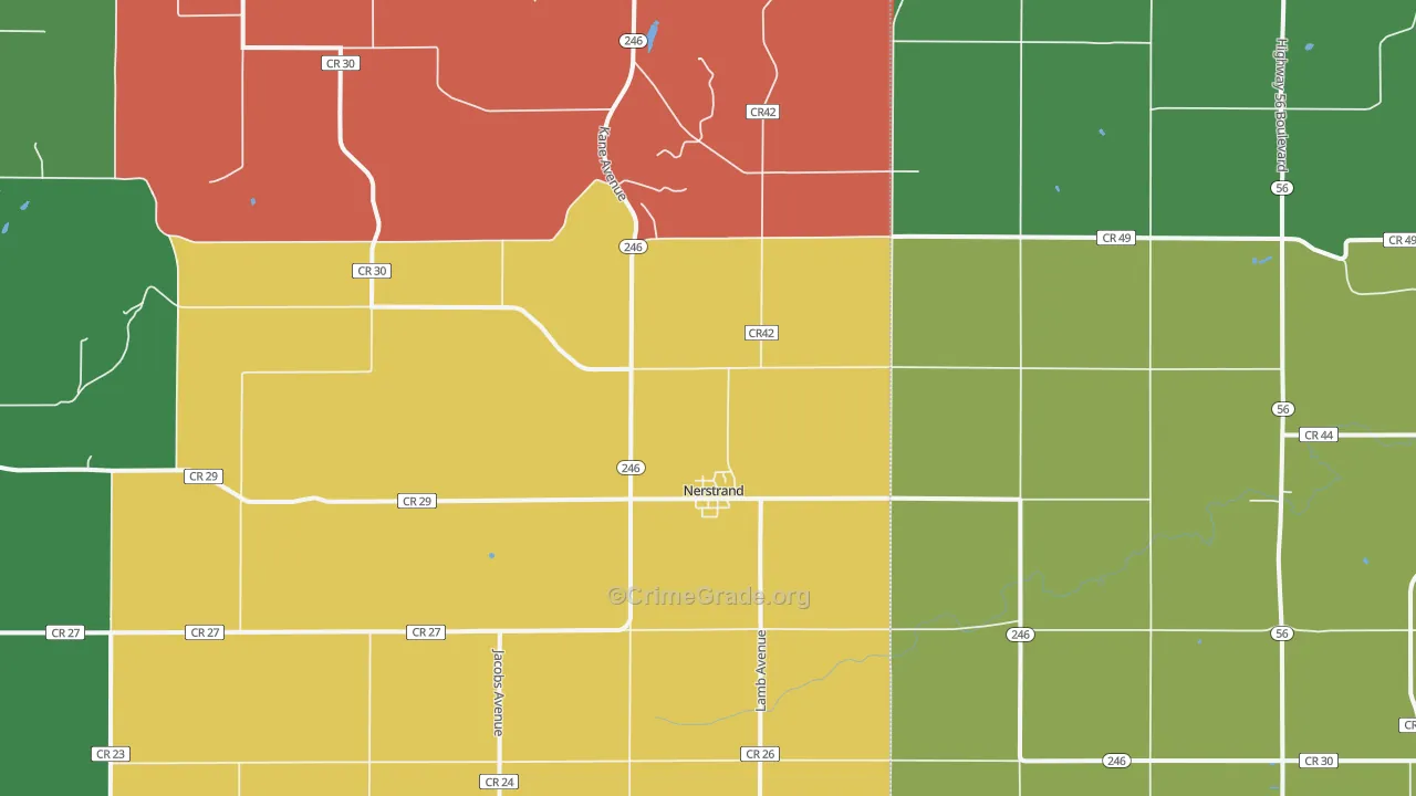 Nerstrand, MN Map of Assault Rates