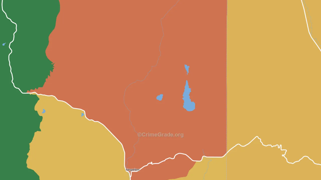 Nespelem Community, WA Map of Assault Rates