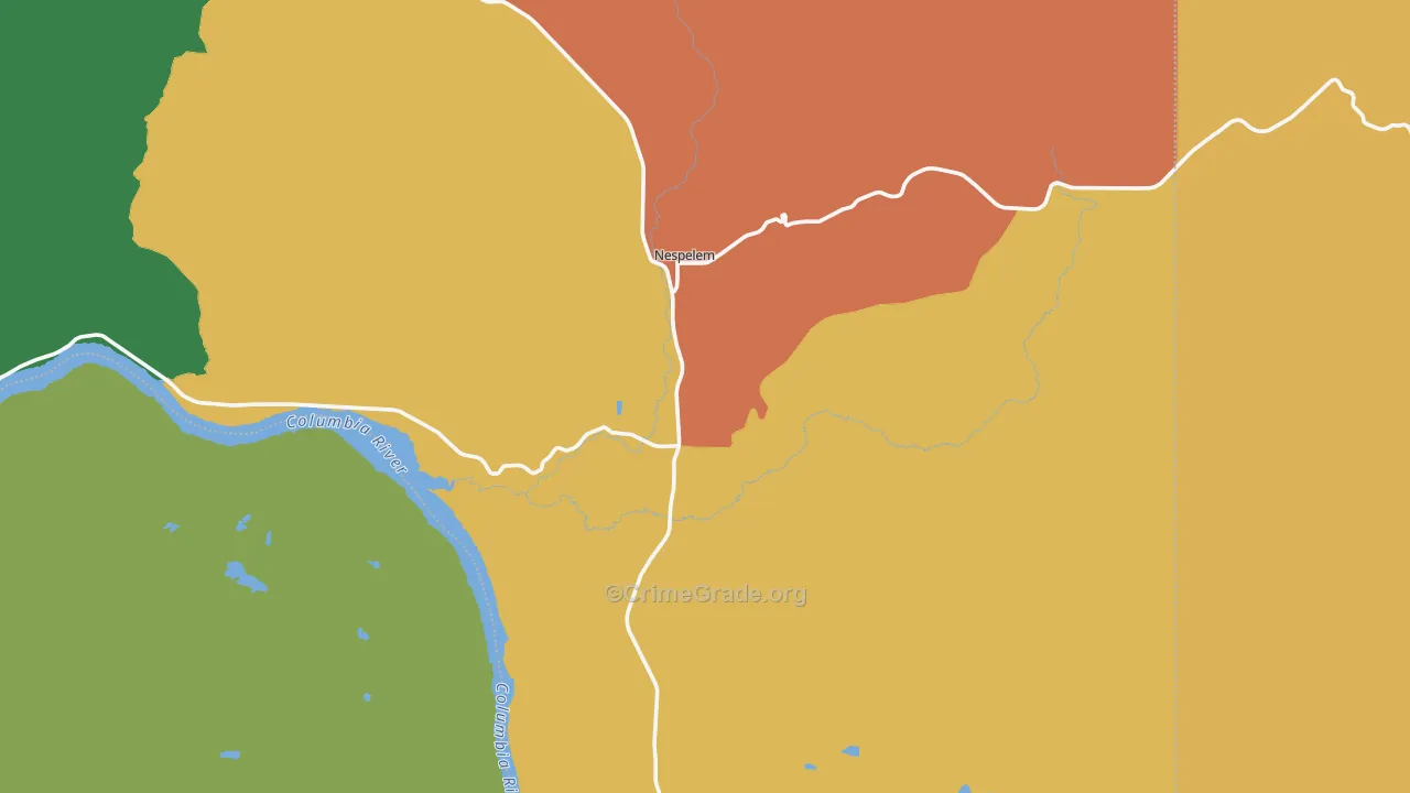 Nespelem, WA Map of Assault Rates