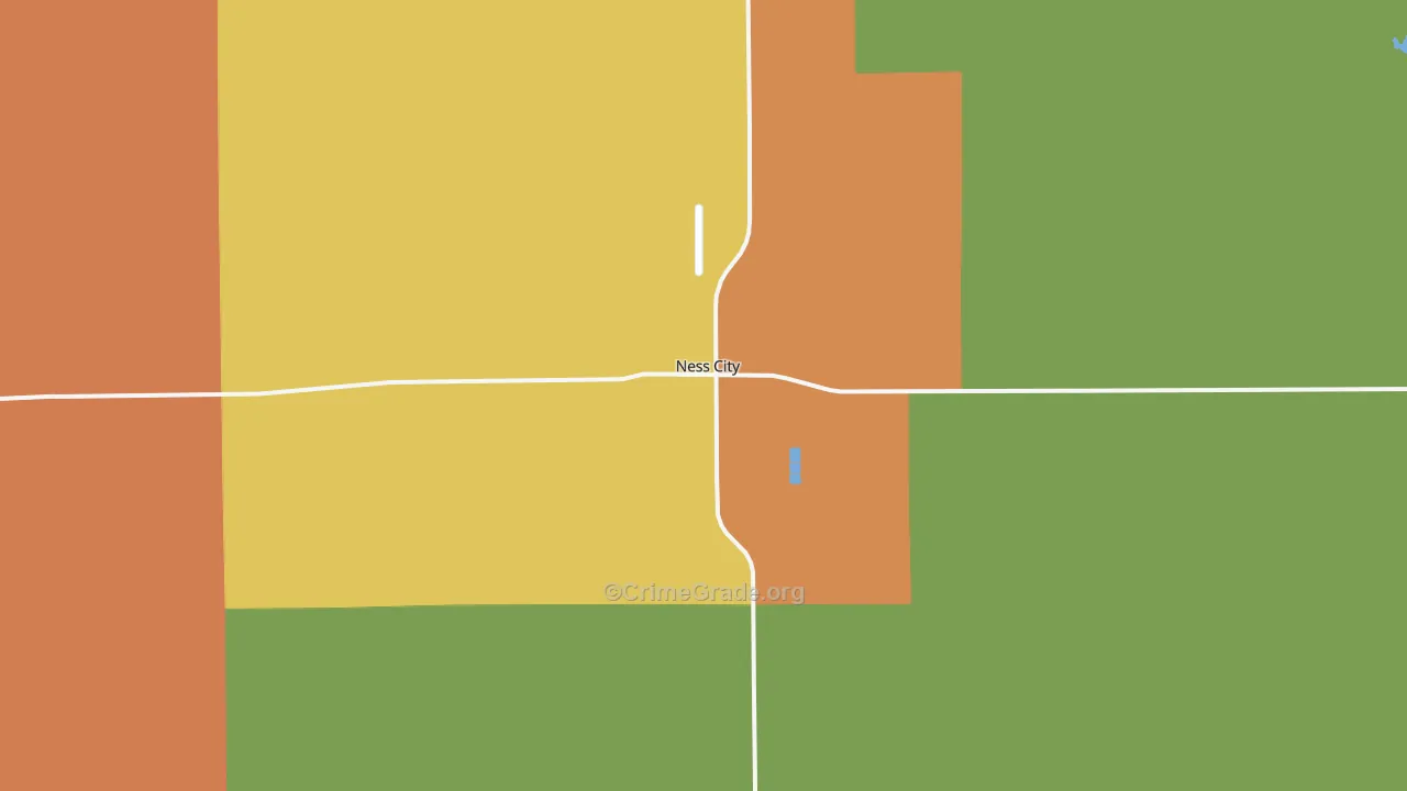Ness City, KS Map of Assault Rates