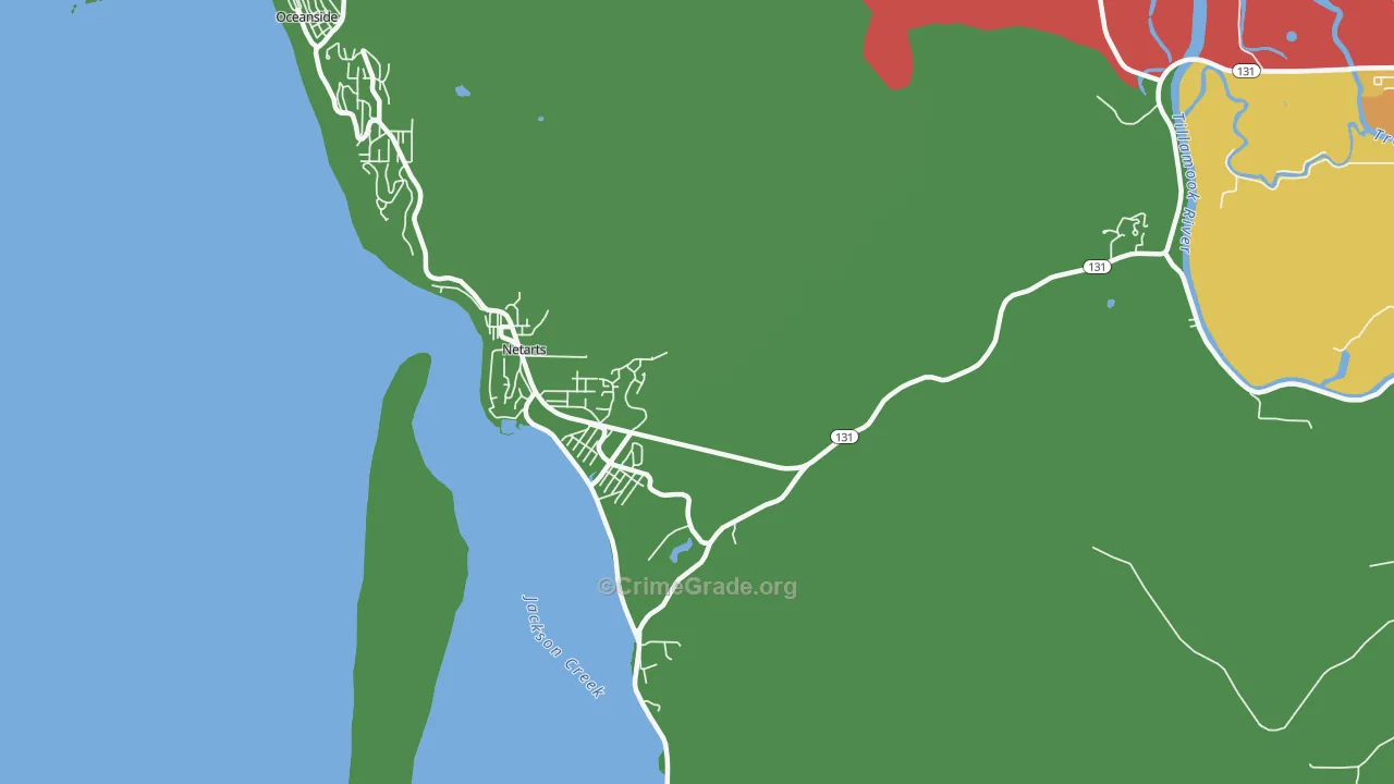 Netarts, OR Map of Assault Rates