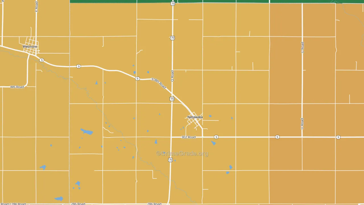 Netawaka, KS Map of Assault Rates