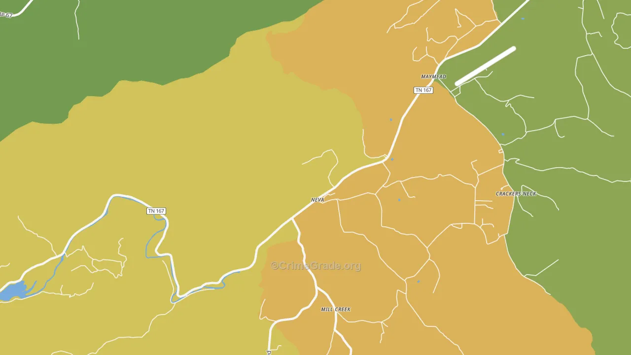 Neva, TN Map of Assault Rates