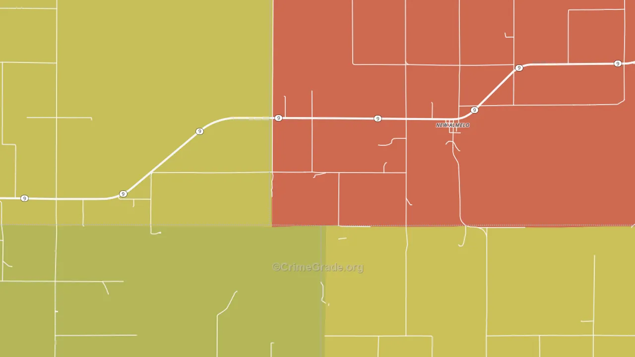 New Almelo, KS Map of Assault Rates