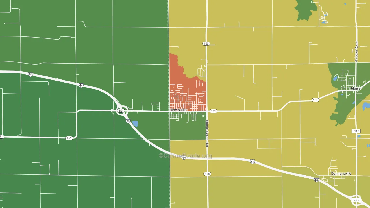 New Baden, IL Map of Assault Rates
