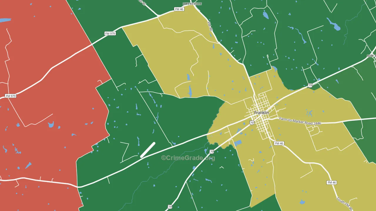 New Baden, TX Map of Assault Rates